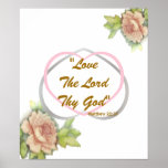 Mensaje bíblico del amor: "Ame al señor Thy God " Posters
