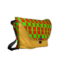 Mensajero a cuadros verde y amarillo rojo del carr bolsas messenger
