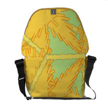 Mensajero amarillo y verde B del carrito del arte  Bolsas Messenger