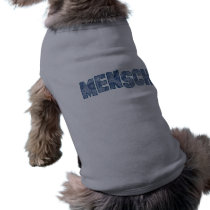 Mensch Yiddish Blue Tie Dye Text Dog Tees pet clothing