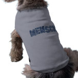 Mensch Yiddish Blue Tie Dye Text Dog Tees pet clothing