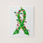 Mental Health Awareness Christmas Lights Ribbon Puzzles