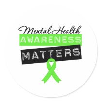 Mental Health Awareness Matters Round Sticker