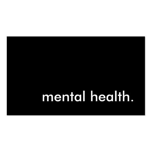 mental health. business card templates (front side)