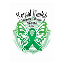 Mental Health Butterfly 3 Post Cards