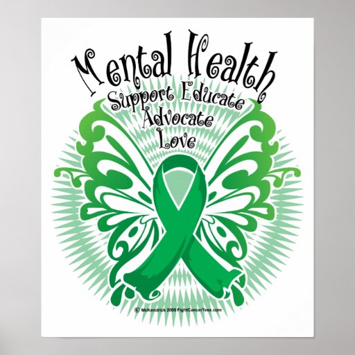 Mental Health Butterfly 3 Print Zazzle