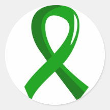 Mental Health Green Ribbon 3 Sticker