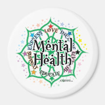 Mental Health Lotus Magnets