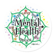 Mental Health Lotus Stickers