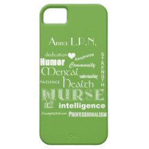 Mental Health Nurse-Attributes /Celery Green iPhone 5 Cases