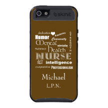 Mental Health Nurse-Attributes/Chocolate Brown iPhone 5 Case