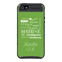 Mental Health Nurse Attributes+Heart /Celery Green Covers For iPhone 5