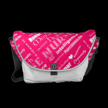 Mental Health Nurse Pride-Attributes/Pink+Heart messenger bags