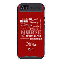 Mental Health Nurse Pride-Attributes/Red iPhone 5 Cases
