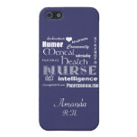 Mental Health Nurse Pride+Heart/Amethyst iPhone 5 Cover
