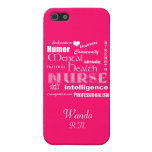 Mental Health Nurse Pride+Heart/Hot Pink iPhone 5 Cases