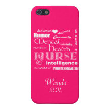 Mental Health Nurse Pride+Heart/Hot Pink iPhone 5 Cases