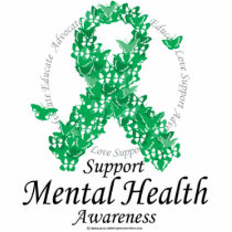 Mental Health Ribbon of Butterflies photo sculptures by fightcancertees Mental Health Ribbon of Butterflies photo sculptures