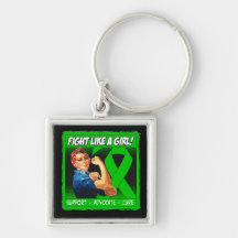 Mental Health Rosie Riveter - Fight Like a Girl Keychain
