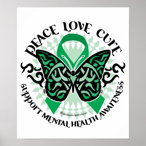 Mental Health Tribal Butterfly Posters