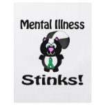 Mental Illness Stinks Skunk Green Awareness Design flyers