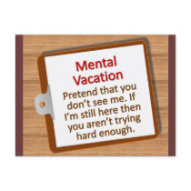 Mental Vacation Postcard