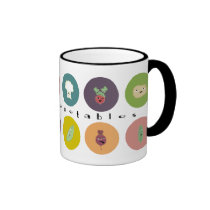 mental vegetables polka mugs