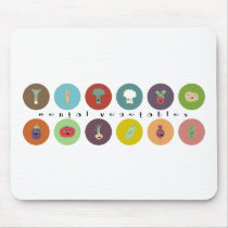 mental vegetables polka mousepad