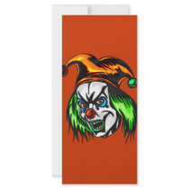 Mentally Insane Evil Clown Personalized Rack Card
