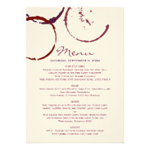 Menu Cards | Red Wine Theme