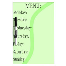Menu Dry-Erase Boards