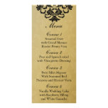 menú negro del boda del oro lona personalizada