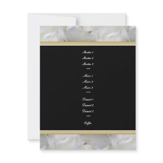 Menu rose elegant white template stylish invitation
