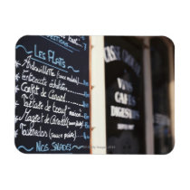 Menu Sign Outside a Cafe in Bordeaux, France Rectangular Magnet