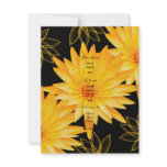 Menu templates - customizable yellow lilly personalized invite