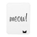Meow Black Cat Customizable Magnet magnets