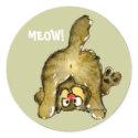 MEOW Cartoon Cat Stickers by zooogle MEOW Cartoon Cat Stickers