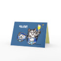 Meow! Cute Cat Card by zooogle Meow! Cute Cat Card