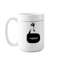 meow kitty black and white 1 mug mugs