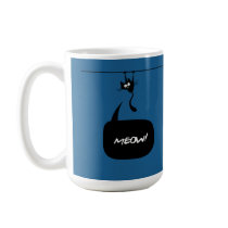 meow kitty blue 1 mug mugs