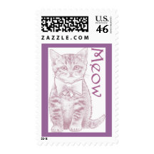 Meow Kitty Cat Stamp