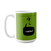 meow kitty green 1 mug mugs