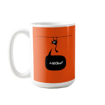 meow kitty orange 1 mug mugs