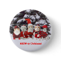 MEOW-ry Christmas! buttons