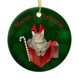 Meow-y Christmas ornament