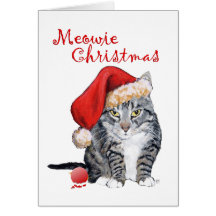Meowie Christmas Tabby Cat Cards