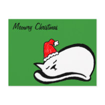 Meowry Christmas Postcard (customizable) postcards