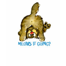 Meows it Going? Cartoon Cat T shirt