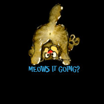 Meows it Going? Cartoon Cat T shirt