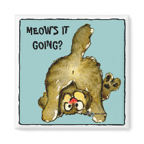 Meow's it going? Cute Cat Magnet by zooogle Meow's it going? Cute Cat Magnet